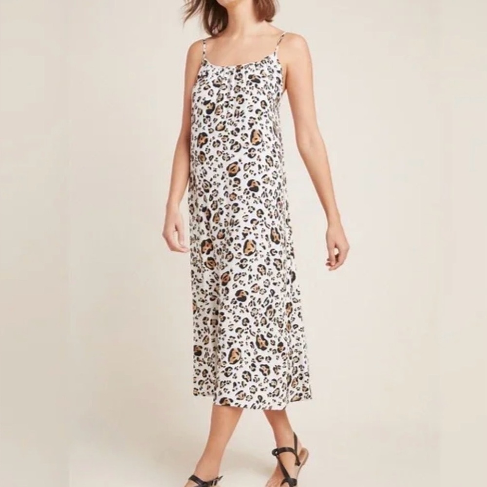 Corey Lynn Calter Leopard Print Midi Dress XL NWT